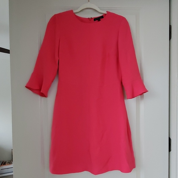 Banana republic pink ruffle sleeve dress - Picture 3 of 4